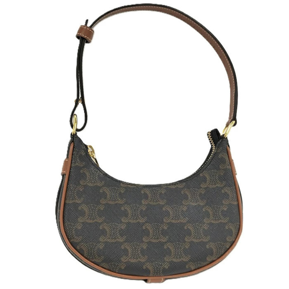 Celine Hobo Bag Ava Triomphe Leather Black Brown